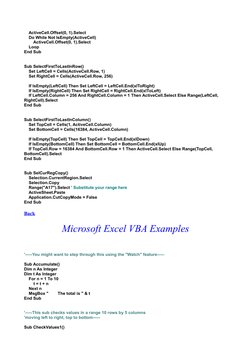 ActiveCell.Offset(0, 1).Select
    Do While Not IsEmpty(ActiveCell)
        ActiveCell.Offset(0, 1).Select
    Loop
End S