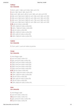 20/06/2020
Bebê Pato | AmiBR
https://www.amibr.com.br/?p=3370
2/5
Cabeça
Cor: Amarelo
1. 6corr, pule 1, 4pb, aum triplo, 3pb,