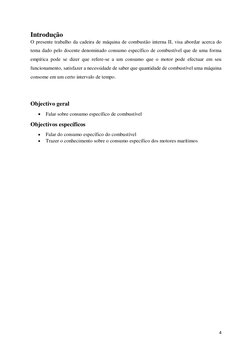 4 
 
Introdução  
O presente trabalho da cadeira de máquina de combustão interna II, visa abordar acerca do 
tema dado pelo d