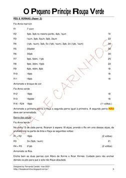 O Pequeno Príncipe Roupa Verde 
Designed by Fernanda Candéo –mar/2021 
http://teiadecarinhos.blogspot.com.br/ (http://teiadec