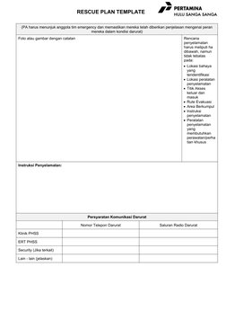 Emergency Rescue Plan Template | PDF | First Aid | Safety