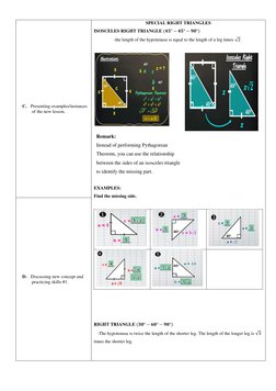 Special Right Triangles Lesson Plan | PDF | Triangle | Elementary Geometry