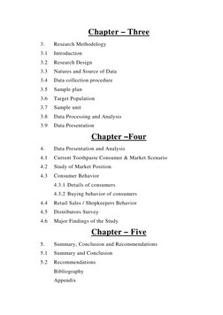 Chapter – Three
3.
Research Methodology
3.1
Introduction
3.2
Research Design
3.3
Natures and Source of Data
3.4
Data collecti