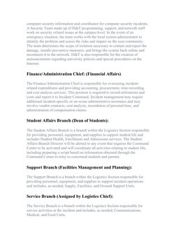 computer security information and coordinator for computer security incidents. 
A Security Team made up of IS&T programming,