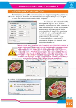 CURSO PROFISSIONALIZANTE EM INFORMÁTICA
280
REDEFININDO UMA IMAGEM
 
Normalmente quando se fala em redimensionar uma imagem,