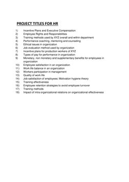 Bba Project Topics BBA Project Topics in Marketing | PDF | Marketing | Stocks