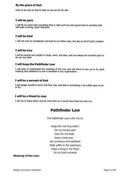 Pathfinder Law.pdf Pathfinder Ranger Workbook Guide | PDF | Physical Fitness | Bible