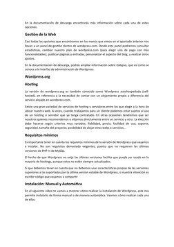 En la documentación de descarga encontrarás más información sobre cada una de estas
opciones.
Gestión de la Web
Casi todas la