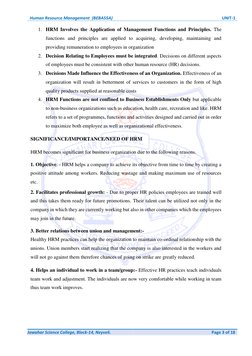 Human Resource Management  (BEBA55A) 
UNIT-1 
 
Jawahar Science College, Block-14, Neyveli. 
Page 3 of 18 
 
1. HRM Involves