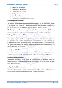 Human Resource Management  (BEBA55A) 
UNIT-1 
 
Jawahar Science College, Block-14, Neyveli. 
Page 5 of 18 
 
o Training and D
