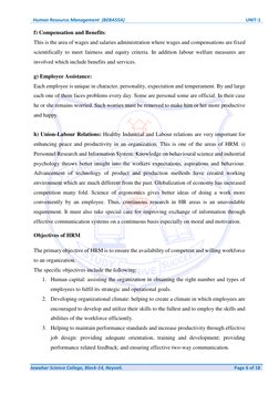 Human Resource Management  (BEBA55A) 
UNIT-1 
 
Jawahar Science College, Block-14, Neyveli. 
Page 6 of 18 
 
f) Compensation