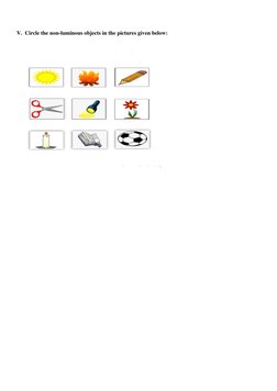 Class 3 Light, Sound, and Force Worksheet | PDF