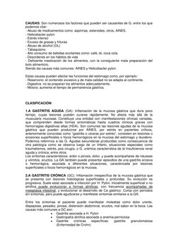 CAUSAS: Son numerosos los factores que pueden ser causantes de G, entre los que 
podemos citar:  
- Abuso de medicamentos com