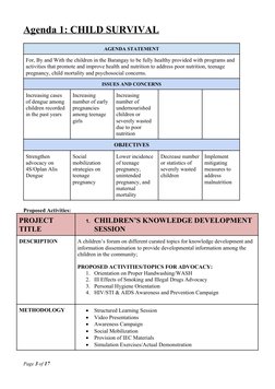 Barangay Development Plan for Children | PDF | Malnutrition | Children ...