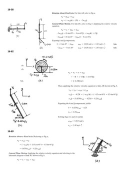 Selected Solutions for Dynamics Chapter 16 | PDF