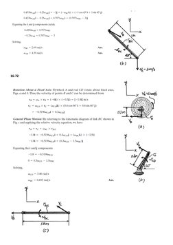 Selected Solutions for Dynamics Chapter 16 | PDF