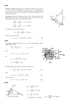 Selected Solutions for Dynamics Chapter 16 | PDF