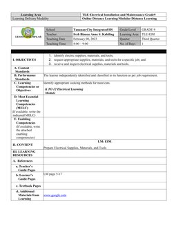 Electrical Installation Overview for Grade 9 | PDF | Electrical Wiring ...
