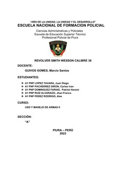 Revólver Smith & Wesson .38: Uso y Manejo | PDF | Revólver | Armas de fuego