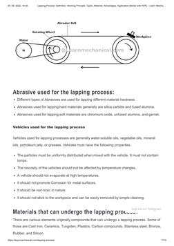 Lapping Process - Definition, Working Principle, Types, Material ...