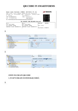 Se73 Creating QR Codes in SAP Smartforms | PDF