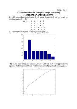 Midterm Exam Solutions: Image Processing | PDF | Sampling (Signal ...