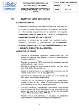 Rucuy Construcción de Garita de Control Rucuy | PDF | Seguridad y salud ...