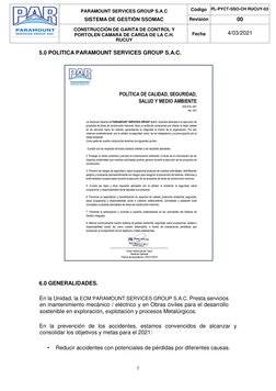 Rucuy Construcción de Garita de Control Rucuy | PDF | Seguridad y salud ...