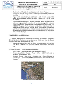 Rucuy Construcción de Garita de Control Rucuy | PDF | Seguridad y salud ...