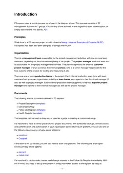 Introduction
P3.express uses a simple process, as shown in the diagram above. This process consists of 33
management activiti