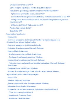 Limitaciones mientras usas WIP
 Cómo recopilar registros de eventos de auditoría de WIP
 Instrucciones generales y procedimi