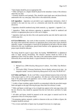 Page 4 of 9 
 
* Each chapter should be given an appropriate title.  
* Tables and figures in a chapter should be placed in t