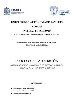 UNIVERSIDAD AUTÓNOMA DE SAN LUIS
POTOSÍ
FACULTAD DE ECONOMÍA
LIC. COMERCIO Y NEGOCIOS INTERNACIONALES
PROGRAMAS DE FOMENTO AL