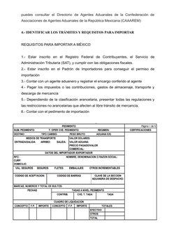 puedes consultar el Directorio de Agentes Aduanales de la Confederación de
Asociaciones de Agentes Aduanales de la República