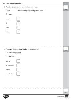 Year 2 Grammar and Punctuation Test 2 | PDF | English Grammar | Adverb