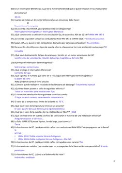 3
50) En un interruptor diferencial, ¿Cuál es la mayor sensibilidad que se puede instalar en las instalaciones
domicili