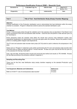Autoclave Performance Qualification Protocol | PDF | Sterilization ...