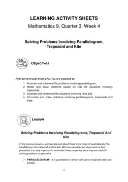 Solving Parallelogram, Trapezoid, and Kite Problems | PDF ...