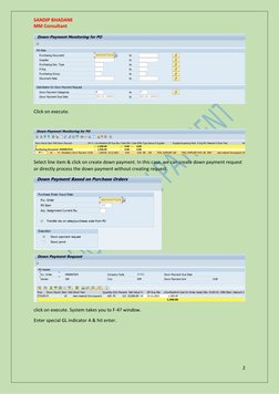 SAP Vendor Down Payment Process Guide | PDF | Invoice | Receipt
