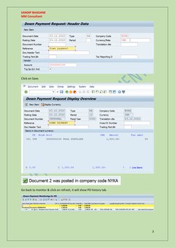 SAP Vendor Down Payment Process Guide | PDF | Invoice | Receipt