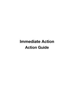Immediate Action 
Action Guide  
