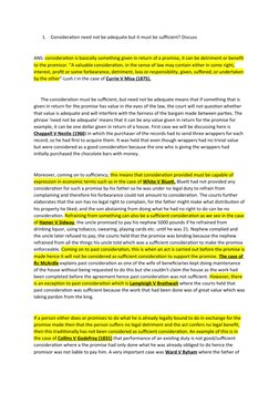 Sufficient vs. Adequate Consideration Explained | PDF | Consideration ...