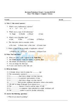 Class 7 Computer Revision Worksheet | PDF | Application Software | Software