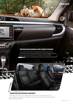 ASIENTOS DE MÁXIMO CONFORT*
Conduce con la mayor comodidad que brindan los asientos abutacados con 
apoyacabezas, apoyabrazos