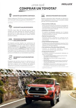 Mayor confianza en TOYOTA por la destacada garantía 
en el mercado: 5 años de garantía o 150,000 km
(1).
Nuestras operaciones