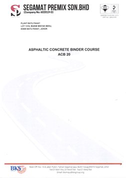 ACB20 and ACW14 Premix Specifications | PDF | Asphalt | Concrete