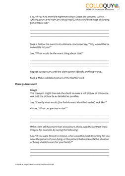 ©Logie & de Jongh/DFarrell/24102018/ Flash-forward Script 
 
Say, “If you had a terrible nightmare about (state the conce