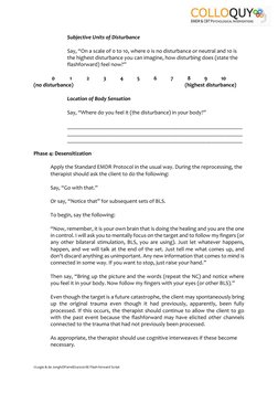 ©Logie & de Jongh/DFarrell/24102018/ Flash-forward Script 
 
Subjective Units of Disturbance  
 
Say, “On a scale of 0 to