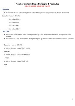 Number System: Concepts & Formulas | PDF | Numbers | Rational Number