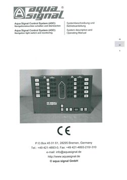 Aqua Signal - Operator Manual | PDF